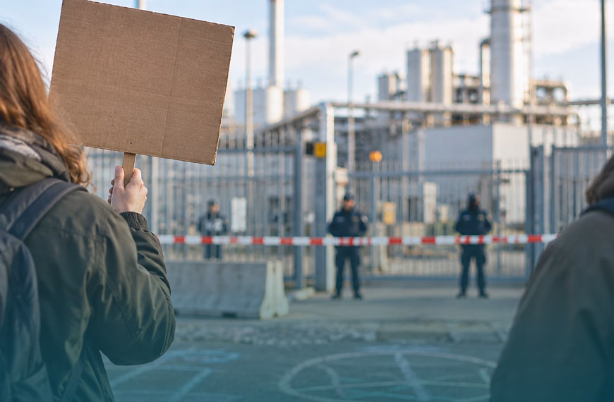Rüstungskleber: Polizei durfte sechsmonatiges Aufenthaltsverbot nicht verhängen